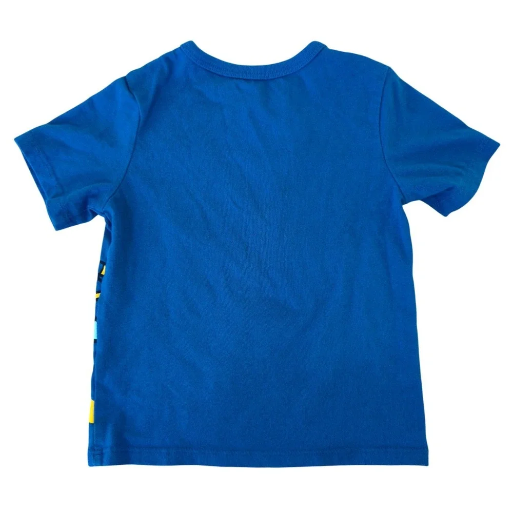 The Children's Place Boys Blue Dinosaur Motorcycle Graphic T-Shirt 3T